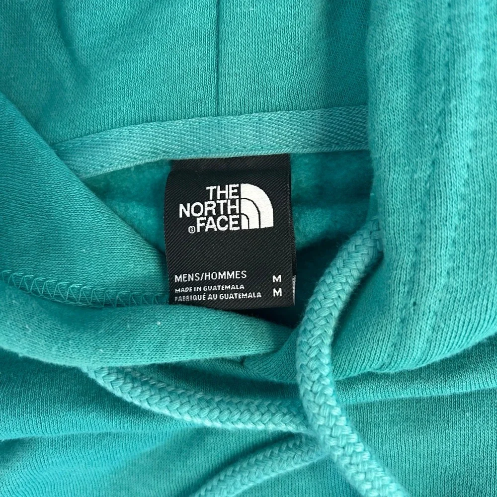 The North Face Mens Medium Box NSE Hoodie Pacific Teal Green Graphic Pullover